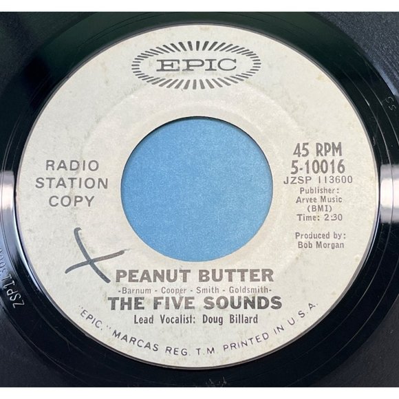 The Five Sounds Peanut Butter / Miss Ann 45 Garage Rock Promo Epic 5-10016 - Picture 1 of 4